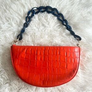 La Chaine Kallisti Bag with Blue Chain Strap